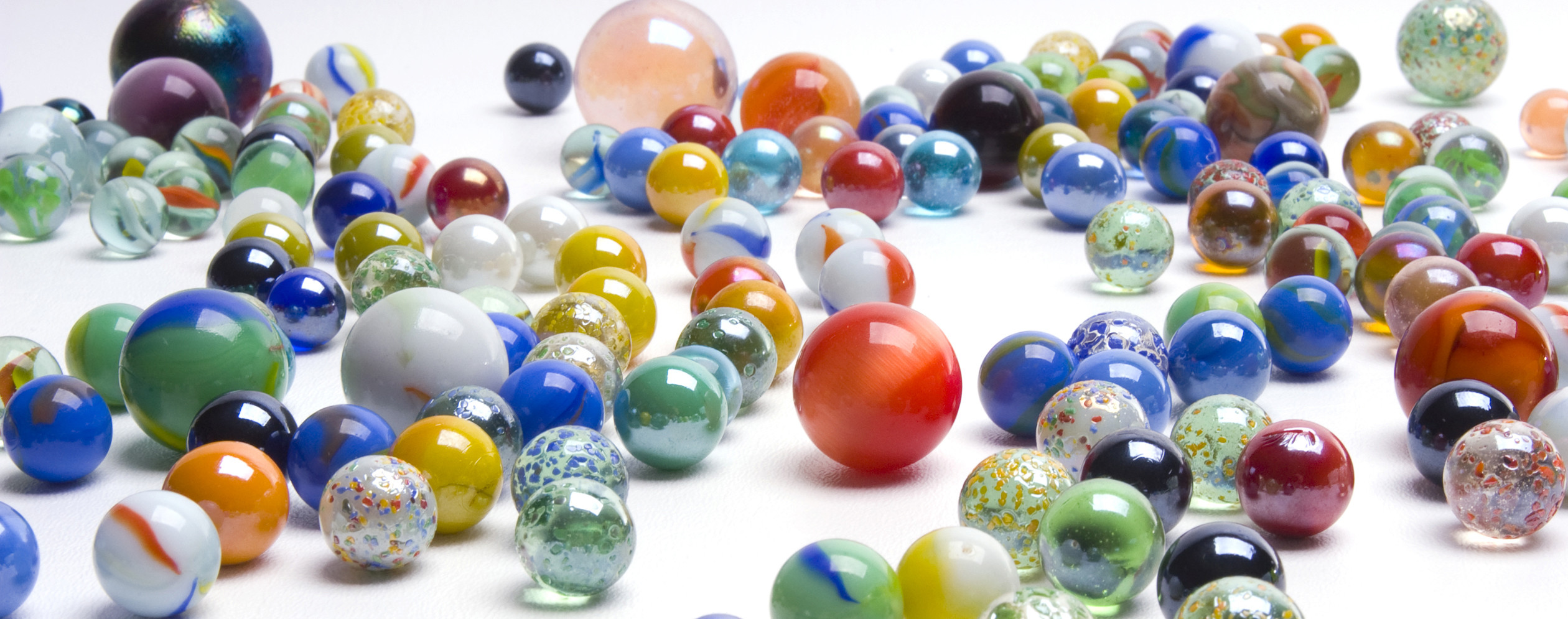 Marbles on a table