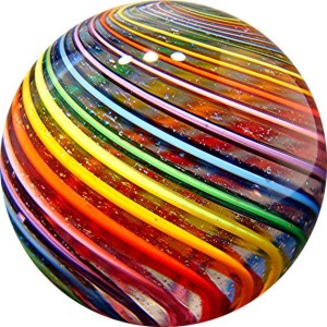 Kris Parke -Fantasy- Handmade Rainbow Dichroic New Edition Flame 2013 Marble 2 inches